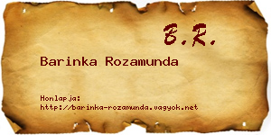 Barinka Rozamunda névjegykártya