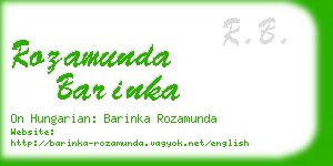 rozamunda barinka business card